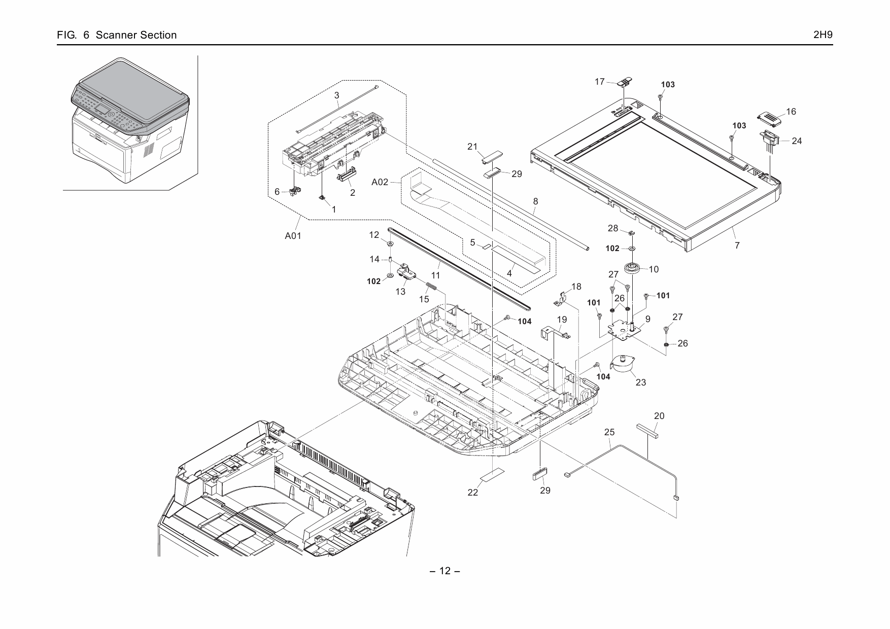 KYOCERA MFP FS-1028MFP DP-110 Parts Manual-6